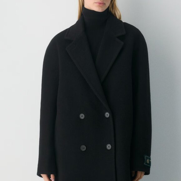 Aritzia The Slouch Coat - (Re)Camel Wool, Black - Picture 2 of 14